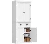 HOMCOM Tall Kitchen Cupboard, 183cm Freestanding Storage Cabinet with Drawer