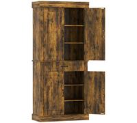 HOMCOM Tall Kitchen Cupboard, Kitchen Pantry Cabinet with Drawer, Shelves, Brown