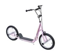 HOMCOM Teen Big Wheel Push Scooter - Pink | TJ Hughes