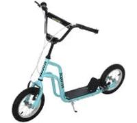 HOMCOM Stunt Scooter, Kids Scooter, 12'' Rubber Tyre Kick Scooter with Adjustable Handlebar, Dual Brakes, Blue