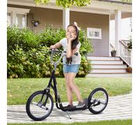 HOMCOM Stunt Scooter Kids Scooter 16" Big Wheels for Ages 5+ Years Black