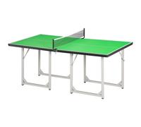 HOMCOM 6ft Table Tennis Table, Ping Pong Table with Net, Foldable and Portable Ping Pong Set for Indoor Outdoor Use, Easy Assemble, Midsize, Green