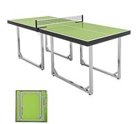 HOMCOM 6ft Table Tennis Foldable Portable with Net Midsize | Ping Pong Set, Indoor Use, Easy Assemble