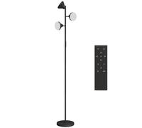 HOMCOM Three-Lamp Multi-Adjustable Floor Light - Black