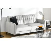 HomCom Three Seater Sofa-Bed: Light Grey