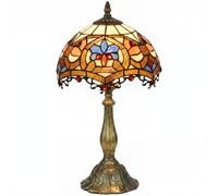 Portland Sunflower Antique Table Lamp - Size: 48 x 31 x 31cm - Blue - Wilko