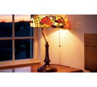 HOMCOM Tiffany-Style Stained Glass Table Lamps:B31-628V70MX