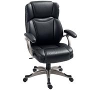 Tilting Executive Office Chair, PU Leather Desk Chair HOMCOM Black One Size