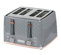 Homcom Toaster With 4 Slot, 7 Browning Levels, 1600W, Grey Honeycomb Grey