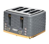 Homcom Toaster With 4 Slot, 7 Browning Levels, 1600W In Grey Grey