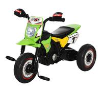Homcom Toddler Pedal Tricycle Ride-On Learning Music Lights 18-36 Months In Green Green