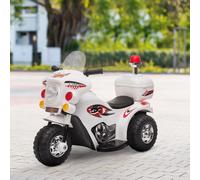 Homcom Toddlers Electric Pp Motorcycle Ride On Trike White