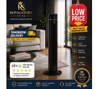 DREO 20dB Smart Silent Tower Fan, 8.5m/s Velocity Standing Fan for Bedroom, 9 Speeds 4 Modes, Upgraded DC Cooling Fans, 90° Oscillating Bladeless Electric Fans, 12H Timer, WiFi/Alexa/Remote Control