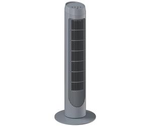 HOMCOM Tower Fan for Bedroom Cooling, 30 Inch Electric 70° Oscillating Fan with 3 Speed Settings, Standing Floor Fan for Home Office Indoor, Grey