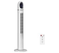 HOMCOM Tower Fan for Bedroom, Standing Floor Fan with 70° Oscillating, 3 Modes, 3 Speeds, 24 Hour Timer, White