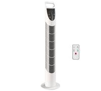 HOMCOM Tower Fan Oscillating 3 Speeds 3 Winds 40W w/ RC Timer Quiet - White