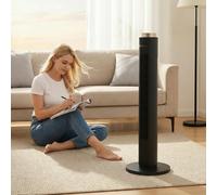 HOMCOM Black Oscillating Standing Floor Tower Fan with Remote Control 37.7 inch - Size: 96 x 31.5 x 31.5cm - Wilko