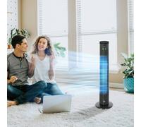 HOMCOM 30" LED Tower Fan with 70 Oscillation Remote Controller Grey