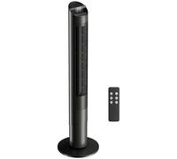 HOMCOM Tower Fan with WiFi App Control Standing Floor Cooling Fan Remote Control 101.8 cm Black
