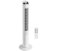HOMCOM Tower Fan with WiFi App Control Standing Floor Cooling Fan Remote Control 101.8 cm White