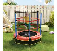 HOMCOM 6FT Kids Trampoline for Toddlers with Safety Net Enclosure Outdoor Indoor for Age 3-10 Years, Blue Blue