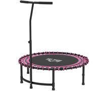 Homcom Trampoline Outdoor Bouncer Jumper Adjustable Handle In Pink Pink