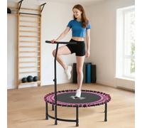 Homcom Trampoline Outdoor Bouncer Jumper Adjustable Handle, Pink