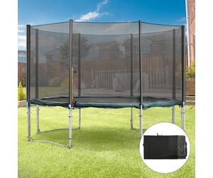 Homcom Trampoline Safety Pads Pading Surround Net Rain Cove Ladder In Black Black One Size