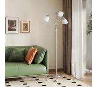 HOMCOM Arc Tree Floor Lamp with 3 Adjustable Rotating Lights, Industrial Standing Lamp with Steel Frame for Bedroom Living Room, 155cm, Silver Tone