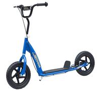 HOMCOM Trick Scooter with 12" EVA Tyres, Adjustable Height & Dual Brakes, for Kids 5+, Blue Aosom UK