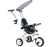 HOMCOM 6 in 1 Tricycle for Kids with 5-point Harness Straps Blue, none