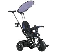 HOMCOM 6 in 1 Kids Tricycle w/ Removable Handle for 1.5+ year, Dark Blue