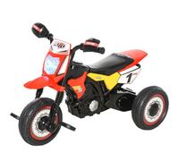 HOMCOM Trike for Kids, Toddler Pedal Motorcycle, Kids Ride On Tricycle Early Learning w/Music Lights Handlebar Stickers Exercise Boys Girls Gift for 18-36 Months Red
