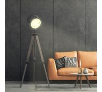 HOMCOM Tripod Floor Lamp Height Adjustable E27 Base for Living Room