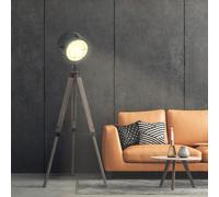 HOMCOM Tripod Floor Lamp Height Adjustable E27 Base for Living Room