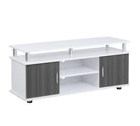 Homcom Tv Cabinet Stand Entertainment Center Media Console Storage In White White