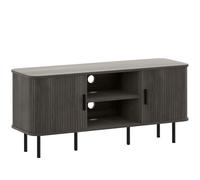 HOMCOM TV Stand Cabinet for TVs up to 55 Inches, TV Unit with Storage Shelves and Cupboard for Living Room, Grey