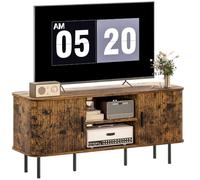 HOMCOM TV Unit for Living Room - TV Stand - Rustic Brown | TJ Hughes