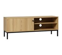 HOMCOM TV Stand Cabinet With Sliding Door For Living Room Natural | TJ Hughes