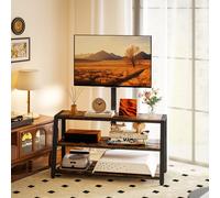 TV Stand Cabinet with Swivel Bracket for 32 - 65 Inch TVs HOMCOM Brown One Size