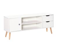 HOMCOM TV Trendsetter: Contemporary Media Unit for 42'' Screens, Cable Management, White Aosom UK
