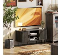 Homcom Tv Unit Cabinet For Tvs Up To 55 Inches With Storage Shelves In Grey Grey One Size