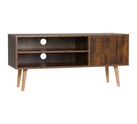 HOMCOM TV Unit Cabinet For TVs Up To 55" Brown, Brown