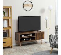 HOMCOM TV Unit Cabinet For TVs Up To 55" Brown, Brown