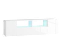 TV Unit Cabinet for TVs up to 60", TV Stand with LED Lights, White HOMCOM White One Size
