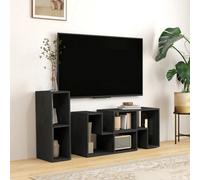 Homcom Tv Unit For Tvs Up To 75 Inches, Free Combination Tv Stand, Black