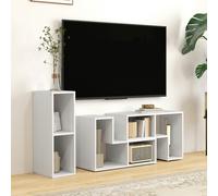 HOMCOM TV Unit for TVs up to 75 Inches, Free Combination TV Stand, Black - White