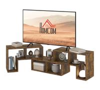 HOMCOM TV Unit for TVs up to 75 Inches - Free Combination TV Stand - Rustic Brown | TJ Hughes White