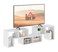 Homcom Tv Unit For Tvs Up To 75 Inches, Free Combination Tv Stand, White