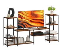 HOMCOM TV Unit for TVs up to 55 Inches, Industrial TV Stand with Shelves